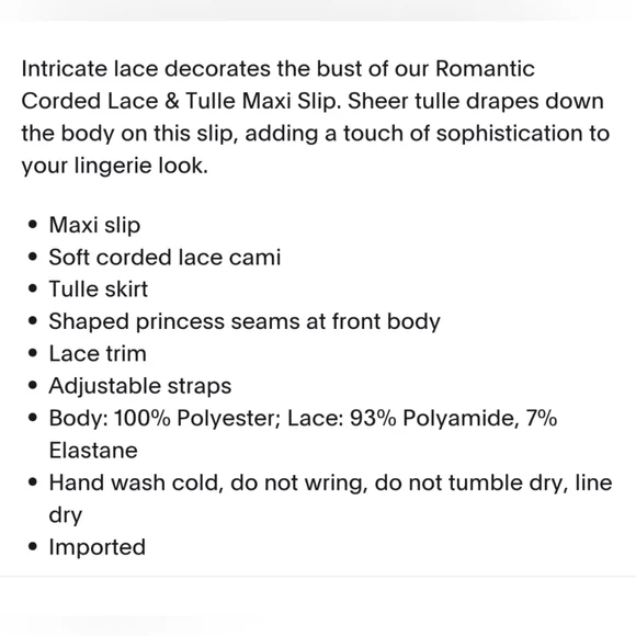 Savage X Fenty Corded Lace and Tulle Maxi Slip in Black, Size Small - Picture 11 of 11